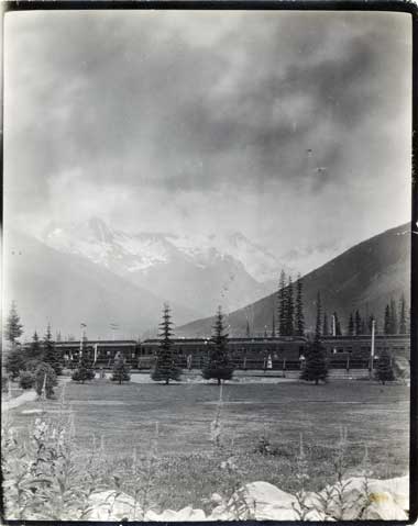 Canada Pacific train at Laggan [now Lake Louise]